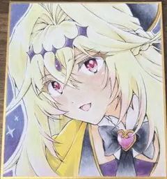 エ*！様 キュアアルカナシャドウ　ファンアート　手描きイラスト　アナログイラスト エ*！様 キュアアルカナシャドウ ファンアート 手描きイラスト