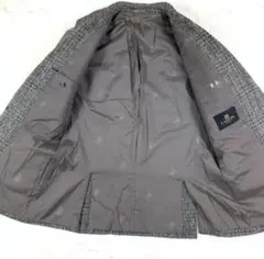 ランバン テーラードジャケット ミックスグレー ヘリンボーン50 ネーム刺繍あり