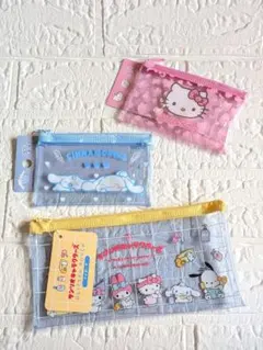 サンリオ　ラメポーチ　キティ　シナモン　サンリオキャラクターズ