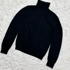 【2063】UNIQLO ニット　セーター　カシミア100% タートルネック　黒