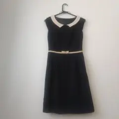 ノースリーブひざ丈ワンピース 黒