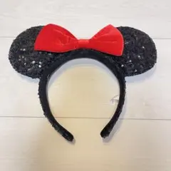 スパンコールベロアリボンカチューシャ