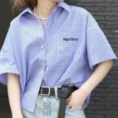 アングリッドMarVista チェック柄 半袖シャツのサムネイル