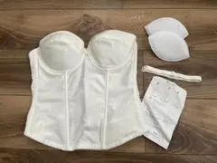 【説明書付き】ビアンジュ ブライダルインナー ビスチェ E75 上のみ 白系