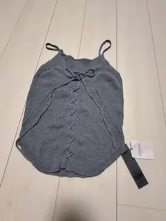 JEANASIS レースアップキャミソール グレー Fのサムネイル