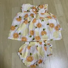 セットアップ　オレンジ柄