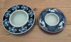 昭和の灰皿　2枚セット　　鉢受け皿、小物入れ等