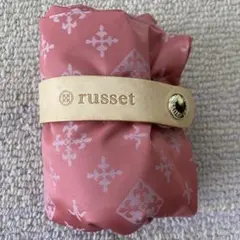 ラシット　russet 折り畳み　トートバッグ　エコバッグ　未使用　ピンク 革