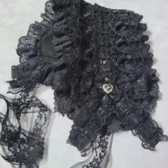 ミ*ི様 baby ヘッドドレス ハーフボンネット風 黒 ブラック 懐古 00s ミ*ི様 baby ヘッドドレス ハーフボンネット風 黒 ブラック 懐古 00s