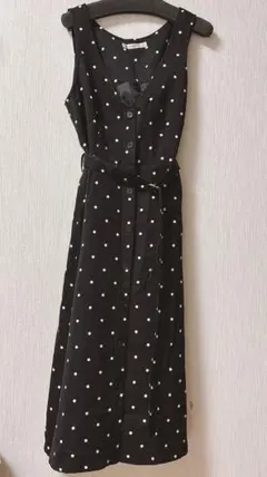 MAJESTIC LEGON♡ドット柄黒ワンピース