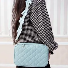 ザッカマート メニーリボンキルティングショルダーバッグ 痛バ 水色