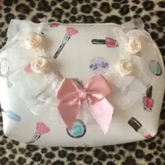 姫系♡リボンつきフリルポーチ(ラパフェ系♡姫ギャル♡マーズ系♡姫デコ)