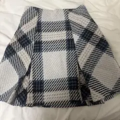 ロービングチェックミニスカート 0size SNIDEL IVR アイボリー