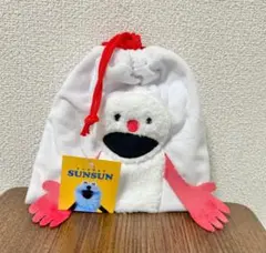 パペットスンスン サンキューマート　コラボ ノンノン　ふわふわ巾着