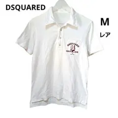 DSQUARED コットン ポロシャツ M ホワイト ダメージ加工 レアのサムネイル
