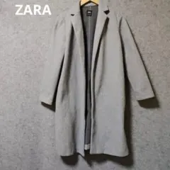 ZARAグレー チェスターコート ウール混合