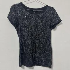 DKNY スパンコール半袖　グレー　ブラック　Tシャツ XSのサムネイル