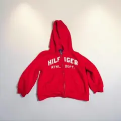 Tommy Hilfiger 赤 フード付き パーカー 4T/B