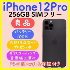 iPhone12Pro 256GB SIMフリー 本体 バッテリー100％ iPhone12Pro 256GB バッテリー100% 中古 iPhone12 pro SIM FREE