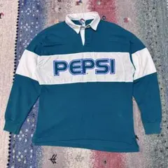 PEPSI-COLA　ペプシ　古着　USA製　長袖ポロシャツ　企業　Mサイズ