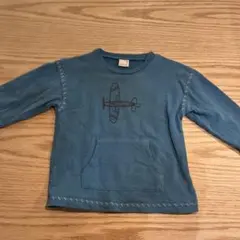 petit main 飛行機刺繍 長袖カットソー 100