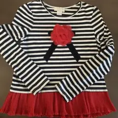 kate spade ストライプ長袖カットソー 128/8Y