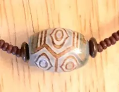 【オ 96】瑪瑙の竜眼天珠 チョーカー ネックレス ハンドメイド