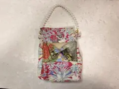 ハンドメイド　ハンドバッグ　巾着