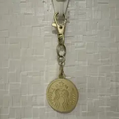 STARBUCKS キーホルダー ゴールドカラー