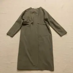 【美品】春トレンチコート　ノーカラー