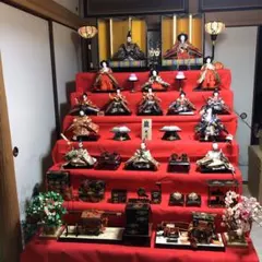 雛人形 七段 7段　久月 中古品 お値段ご相談 久月 雛人形 ひな人形 雛 七段飾り 十五人飾り よろこび雛 九番