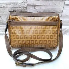 フェンディFENDI　ショルダーバッグ　ブラウン　 ズッカ柄　ヴィンテージ