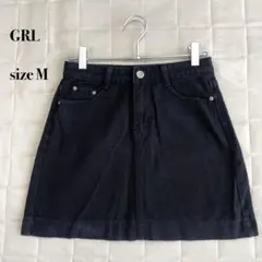 .GRL ブラックデニム ミニタイトスカート Mサイズ 黒 ミニスカート