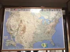 大型USA地図 外寸約1450mm x 1050mm