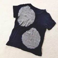 Y's ビッグドット抜染ジャガードニットTシャツ ネイビー ヨウジヤマモトのサムネイル