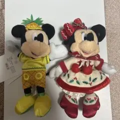 Disney ミッキー ミニー ぬいぐるみバッジ