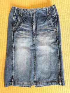 膝丈デニムスカート