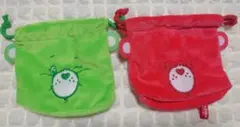 ケアベア ふわふわフェイス巾着