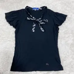 BURBERRY BLUE LABELのリボン付き半袖カットソー ブラック 38 - メルカリ