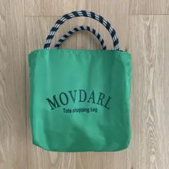 MOVDARL グリーン トートバッグ エコバッグ リバーシブル