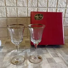 ボヘミア　クリスタルワイングラス 2個セット