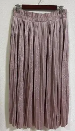 古着✨薄いピンク【F】ロングプリーツスカート大人女子 きれいめ カジュアル 上品