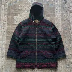 90s USA製 Woolrich ネイティブ柄 ブランケット コート