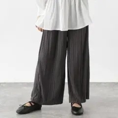 値下げ！グローバルワークキッズ　プリーツイージーパンツ　120 チャコールグレー