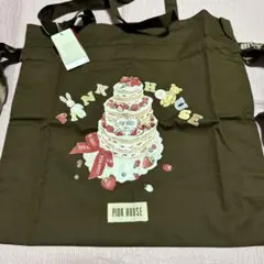 新品未使用ダグ付き　ピンクハウス　リバーシブルトートバック　茶