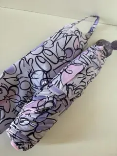 ミ二ーちゃん折りたたみ傘 パープル