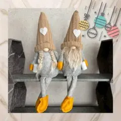 北欧ノーム ト小人 クリスマス 飾り サンタ 2個セット　飾り　ホームパーティー