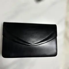 黒のエコレザークラッチバッグ