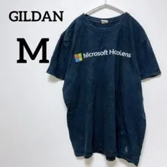 7-5【M】GILDAN Tシャツ 黒 ブラック半袖 半そで おしゃれ
