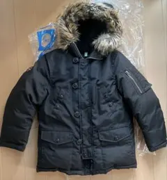 Polo ラルフローレン　140 8 黒　ブラック　ダウン　コート